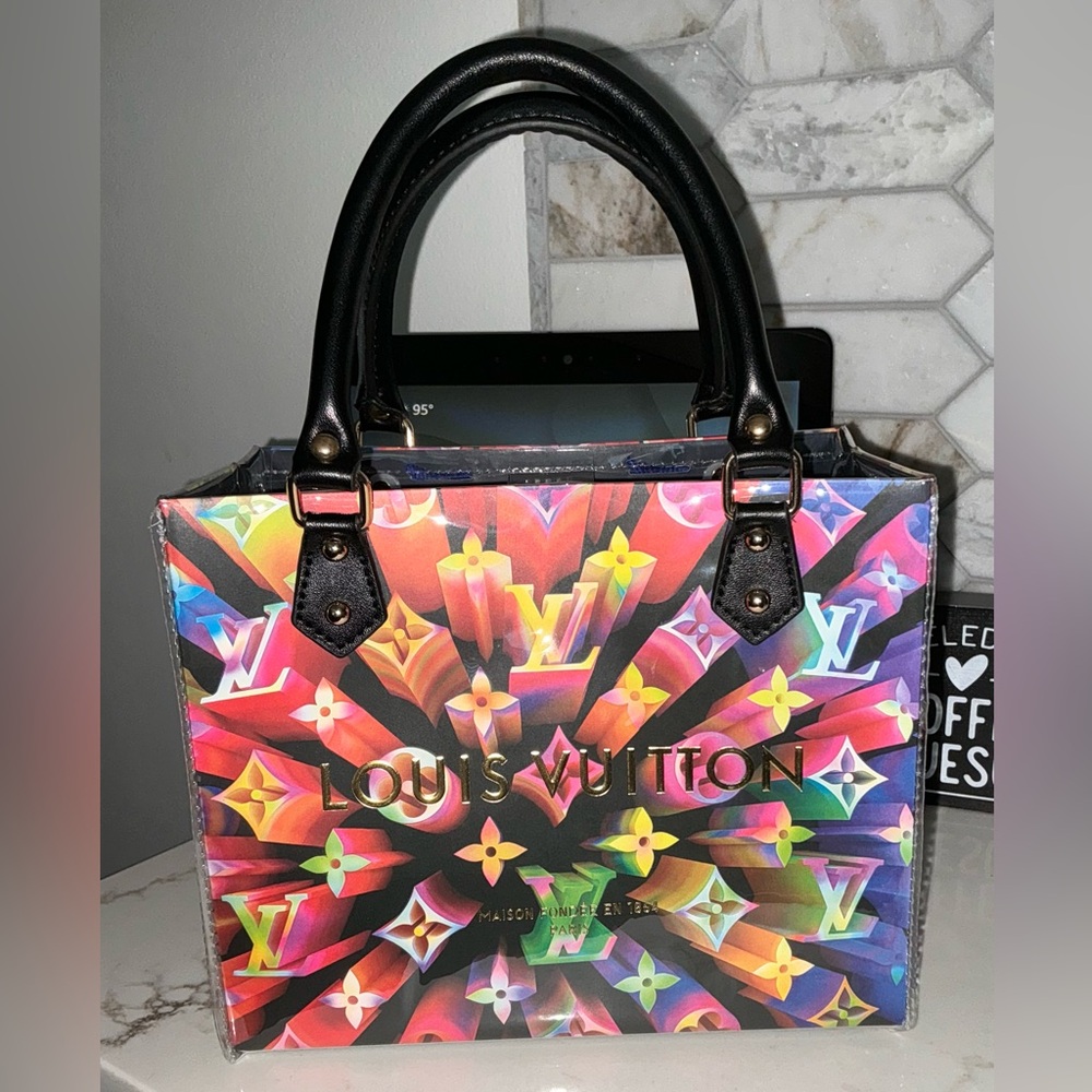 Louis Vuitton 2019 Rainbow Christmas Small Paper Shopping Bag